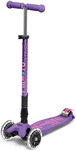 Micro Kickboard | Maxi Foldable LED Kids Scooter for Ages 5-12 | Children
