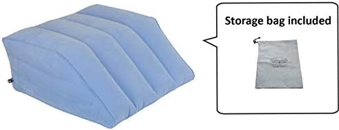 HR-7740, New & Handy Valve, Inflatable Leg Rest Lifter Bed Wedge Cushion/Pillow, Velour Surface Finish for Post-Surgery, Pain Relief, Foot