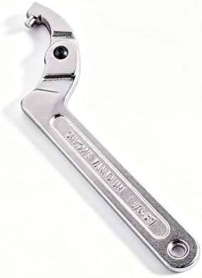 Chrome Vanadium C Pin Spanner Adjustable Hook Wrench, Round Head 32-76mm
