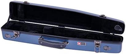 Crossrock Alto Saxophone Case-Fiberglass Hardshell with Backpack Straps in Blue