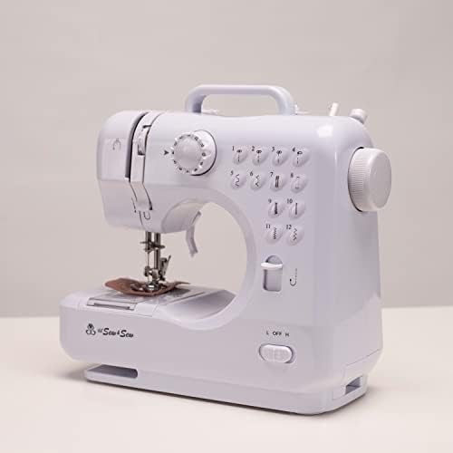 MICHLEY LSS-505+ Desktop 12-Stitch Sewing Machine, White