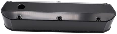 Black Fabricated Aluminum Tall Baffled Valve Covers Compatible for F-ord SBF V8 260 289 302 351W