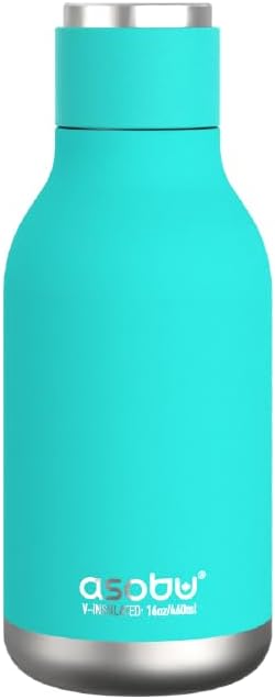 Urban Insulated and Double Walled Stainless Steel Bottle 16 Ounce by Asobu (Pastel Blue)