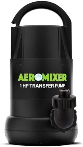 Aeromixer 1/4 HP Transfer Pump - Submersible Water Pumps, Sump Pump for Pool Draining, Portable Electric Garden Utility Pumps 2240 GPH, Heavy Duty Outdoor Water Flow System for Farming and Gardening
