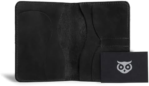 Hide & Drink, Double Passport Cover with Slots for Bills and Keys, Rustic Case, ID Organizer, Full Grain Leather, Handmade Accessories, Bourbon Brown