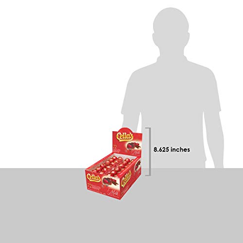 Cella's Milk Chocolate Covered Cherries – Premium Cherry Cordial Candies – Individually Wrapped with Display Box - Peanut Free