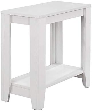 Monarch Specialties I Accent End Side-Lamp Table with Shelf, 24" x 12" x 22", Cappuccino