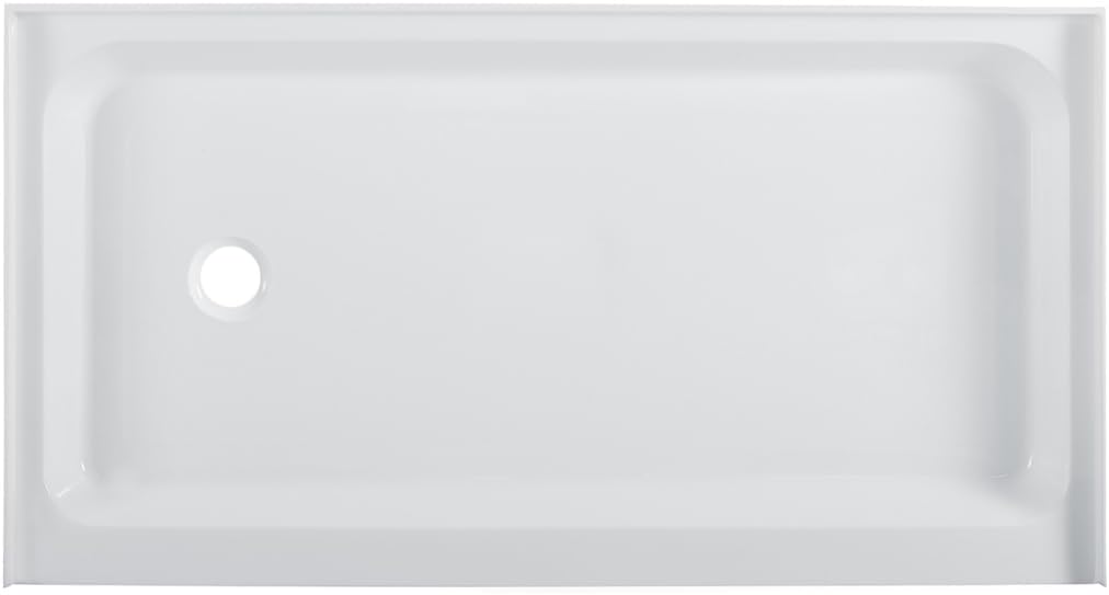 Voltaire 60" x 32" Single-Threshold, Right-Hand Drain, Shower Base in Gray