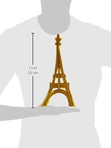 Glittered 3-D Eiffel Tower Centerpiece Party Accessory (1 Count) (1/Pkg)