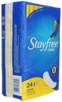 STAYFREE Super Maxi Pads, Size 2, 24 ea (Pack of 3)
