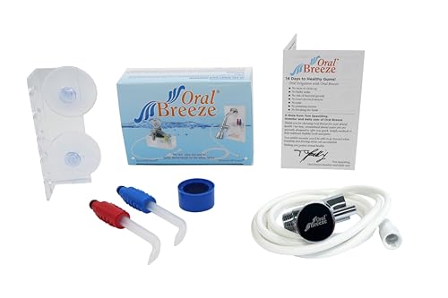 Oral Breeze ShowerBreeze | Oral Irrigator | Water Flosser | Cleaner for Braces, Gums, Implants | Shower-Powered, No Batteries