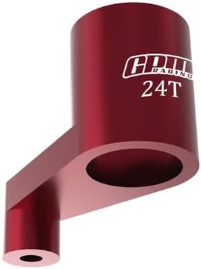Aluminum 7075 Alloy 24T Servo Arm for LOSI 1:24 Micro-B 2WD Buggy RTR-LOS00007 / 1:28 Micro-T 2S 2WD RTR Stadium Truck-LOS-1392 Upgrades - Red