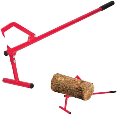 51.18"" Timberjack Log Lifter, Adjustable Log Roller Cant Hook, Heavy-Duty Carbon Steel Log Jack for Rolling and Raising Up The Logs, Log Roller Tool