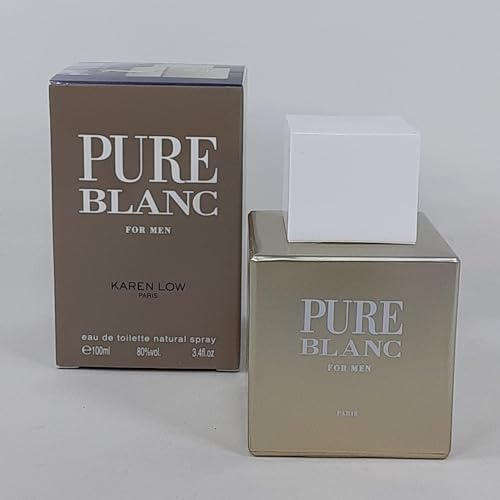 Karen Low Pure Blanc Eau De Toilette Spray for Men, 3.4 Ounce