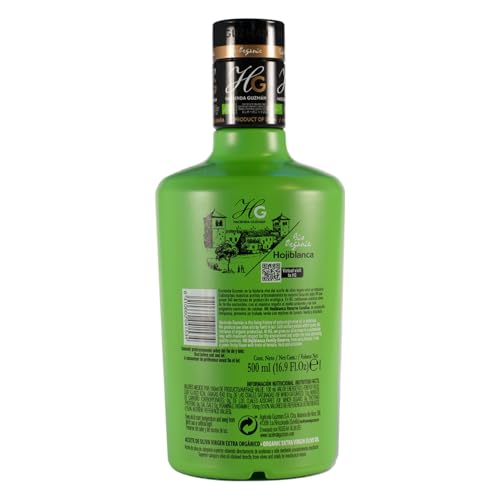 HACIENDA GUZMÁN - Organic and Bio Extra Virgin Olive Oil Hojiblanca. Ideal for grilled or fresh vegetables and white fish. Available in 16.9 FL OZ