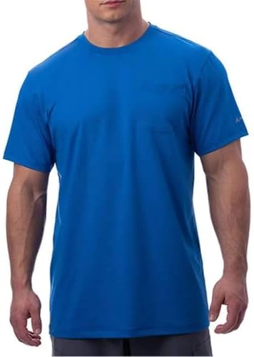 Arctic Cool Men’s Crew Neck Instant Cooling Pocket Workwear Moisture Wicking Performance UPF 50+ Short Sleeve Shirt