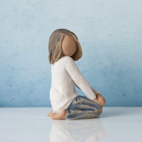 Willow Tree Joyful Child (Darker Skin), Sculpted Hand-Painted Figure | Celebrates a Child's Spirit, Family Grouping Keepsake