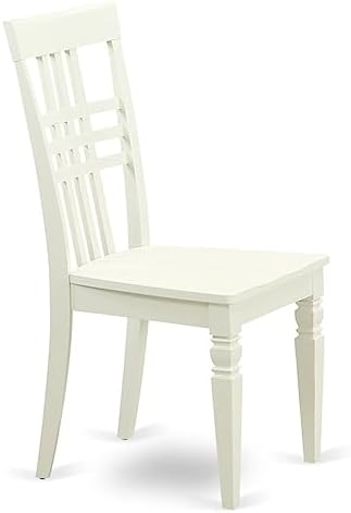 East West Furniture LGC-BCH-W Logan Dining Room Chairs - Stylish Back Solid Wood Seat Chairs, Set of 2, Black & Cherry