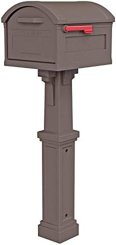 Gibraltar Mailboxes GHC40M01 Grand Haven Decorative Package Mailbox, Mocha
