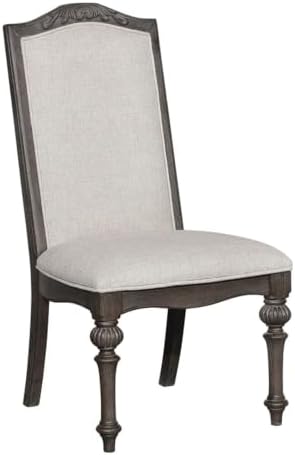 Furniture of America Clyde Fabric Padded Dining Chair in Natural Tone (Set of 2)