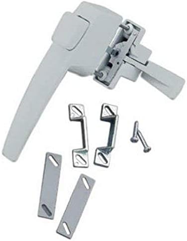 Wright Products - Free Hanging Push Button Door Latch for Screen and Storm Doors, Aluminum Grey | For Screen and Storm Doors