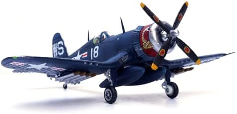 Alloy WWII USMC F4U Corsair Fighter VMF-323 Death Rattlers White 18 Model 1:72 Toy Simulation Science Exhibition Model
