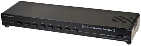 Monoprice 108230 8-Channel Speaker Selector - Black With Impedance Matching Protection, Up To 200 Watts Per Ch. Perfect for Home Theater Audio