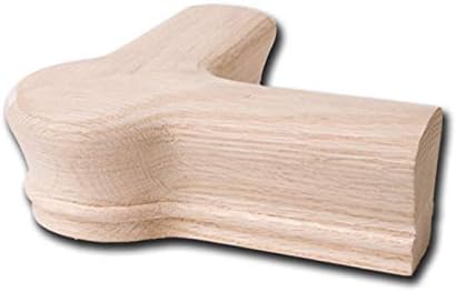 Red Oak 6010-8E 2-1/4 inch Width x 2-3/8 inch Tall Traditional Style Straight Wood Handrail for Stair Remodeling 8 feet Long