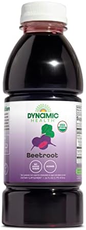 DYNAMIC HEALTH Organic Beetroot Juice Concentrate, 32 fl oz | Circulation, Energy & Endurance Support - No Added Sugar - 31 Servings - Gluten Free, BPA Free