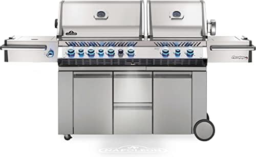 Napoleon PRO825RSBINSS-3 Prestige PRO 825 RSBI Natural Gas Grill, sq.in. + Infrared Rear & Bottom Range Burner, Stainless Steel