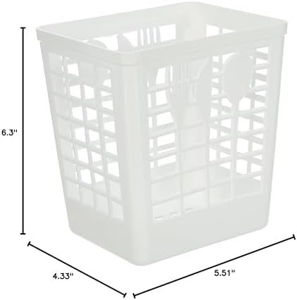 Kimmel Medium White Plastic Cutlery Drainer