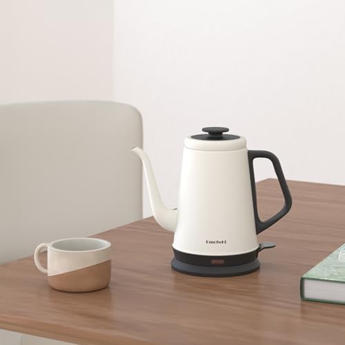 DmofwHi 1000W Gooseneck Electric Kettle (1.0L), 100% Stainless Steel BPA Free Tea Kettle with Auto Shut - Off Protection