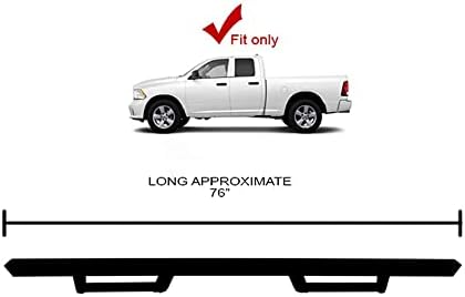 Hoop Drop Step Side Bars Running Boards Matte Black 2009-2019 For Ram 1500 Quad