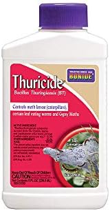 Bonide Thuricide BT Concentrate, 8 oz Ready-to-Mix Solution for Caterpillar, Moth and Worm Control in Lawn and Garden