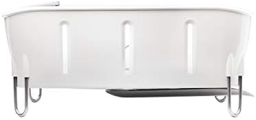simplehuman Compact Dish Rack, White Plastic