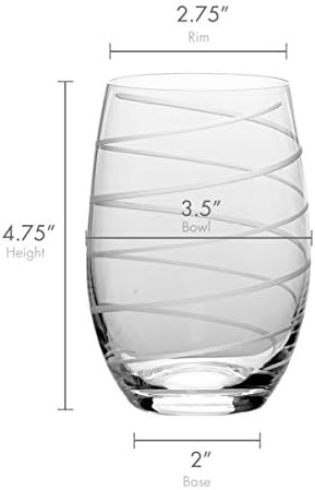 Mikasa Cheers Bordeaux Wine Glass, Set of 4, 24 Ounce, Clear