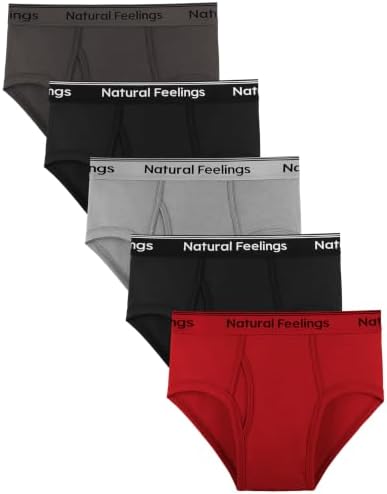 Natural Feelings Men's Briefs Underwear Multipack Mens Cotton Full Rise Briefs with Comfort Waistband S M L XL XXL…