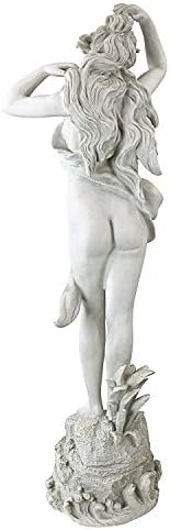 Design Toscano Spring Awakening Classic Woman Garden Statue, 14 inches wide, 40 inches tall, Cast Stone Resin, Antique Stone Finish
