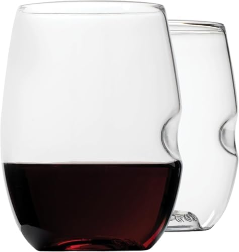 GOVINO Unbreakable Plastic Wine Glasses - Stemless Shatterproof Tritan Glassware, Fancy Cups That Look Like Glass, 16oz, Set of 4