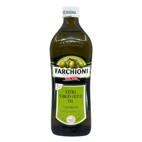 Farchioni Extra Virgin Olive Oil 1L – Cold Pressed, 100% Italian Olives – Smooth & Balanced Flavor – Ideal for Cooking, Dressing & Dipping