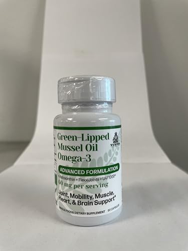 TURNER Omega-3 New Zealand Green Lipped Mussel Oil, 53x Higher Potency with UAF1000+ Super Antioxidant for Superior Joint Comfort & Mobility