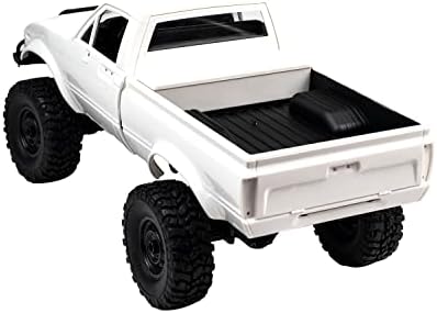 WPL C24 1/16 4WD RC Off-Road Pickup White | 2.4G RTR rock crawler with one upgraded 1200mAh battery, hobby gift for men