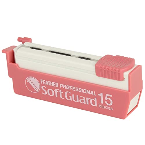 Feather Artist Club ProSoft Guard Razor Blades - Single Straight Edge Razor Blade with Guard Refills for Shaving - For Men, Women