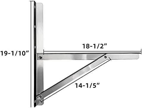 JEACENT Wall Mounting Bracket Rust Free Stainless Steel Support for 9000-24000BTU Condenser Ductless Mini Split Air Conditioner Heat Pump Systems