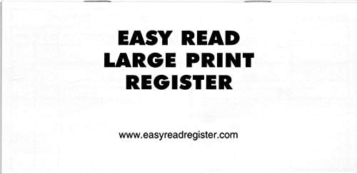 5 Large Print Low Vision Checkbook Transaction Registers Check Ledgers White