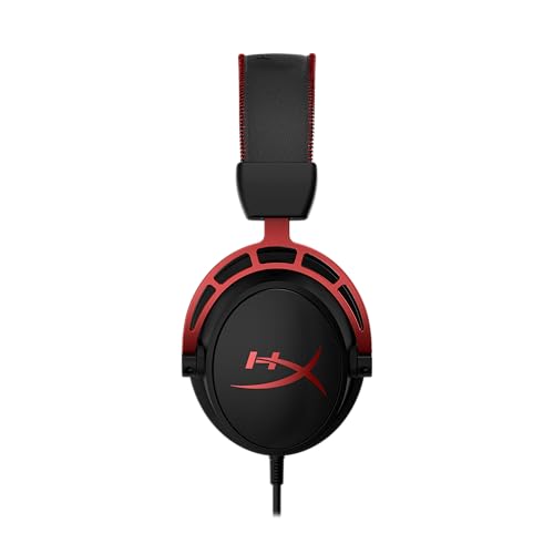HyperX Cloud Alpha - Gaming Headset, Dual Chamber Drivers, Legendary Comfort, Aluminum Frame, Detachable Microphone, Works on PC, PS4, PS5, Xbox One, Xbox Series X|S, Nintendo Switch and Mobile – Red | Dual Chamber Drivers, Legendary Comfort, Aluminum Fr…