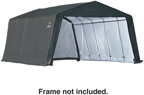 ShelterLogic Replacement Cover Kit (Frame Not Included) 12 x 20 x 8 ft. Peak 7 oz Green Fits Models 62691,62791,62678