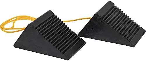 Buyers Products WC35225 Mini Rubber Wheel Chock Set, 5 x 3 x 2.25 Inches, 36 Inch Nylon Rope, Ideal For ATVs