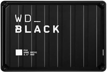 WD_BLACK 4TB P10 Game Drive, Portable External Hard Drive, Works with Playstation, Xbox, & PC - WDBA3A0040BBK-WESN