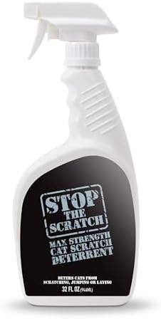 Stop the Scratch Cat Scratch Spray Deterrent – Rosemary Oil, 8 oz